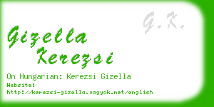 gizella kerezsi business card